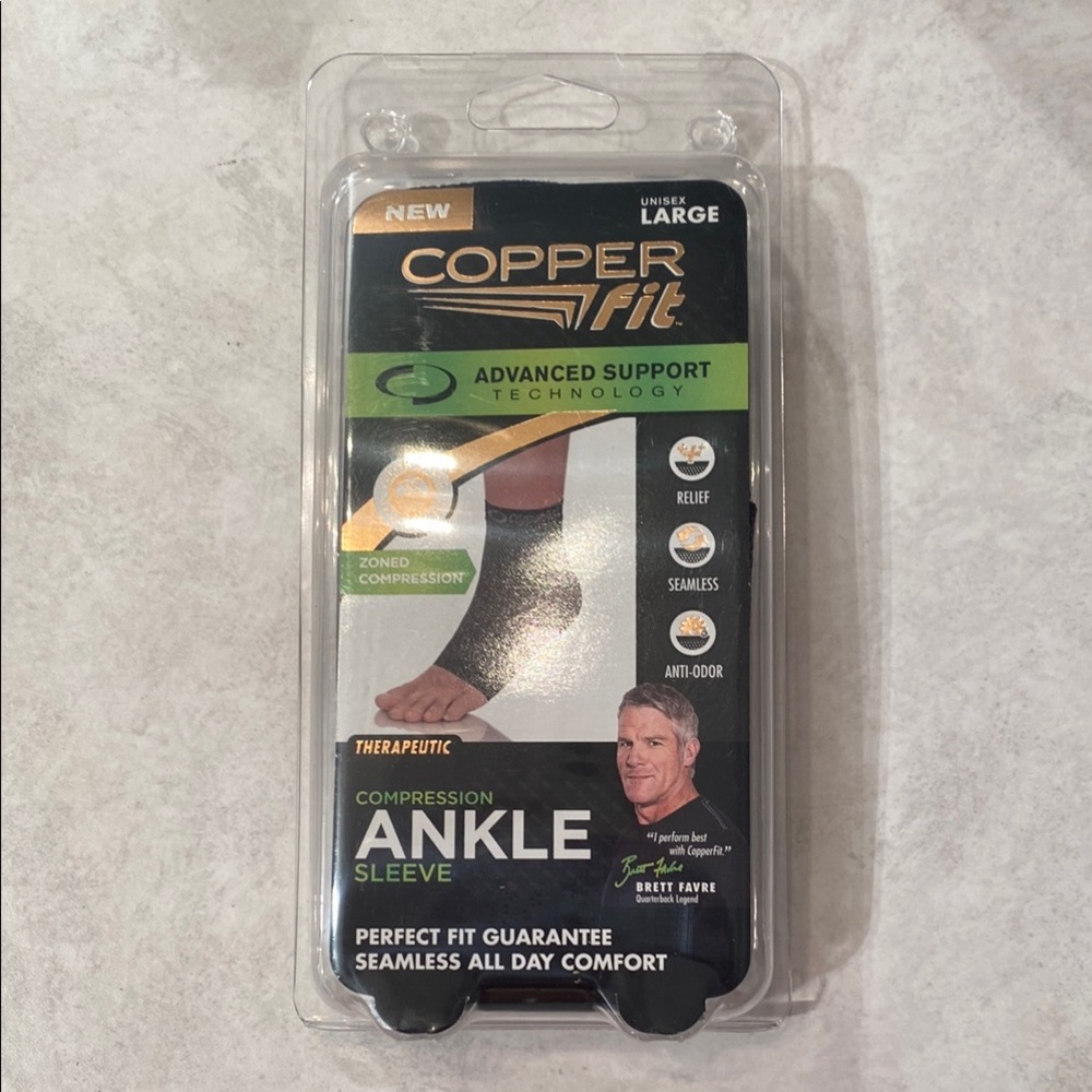 Copper Fit Compression Ankle Sleeve - Black